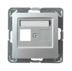 IMPRESJA Obudowa gniazda teleinformatycznego pojedynczego srebro GPK-1Y/p/18