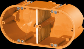 7350062 Cavity wall device socket, solid, 2-gang