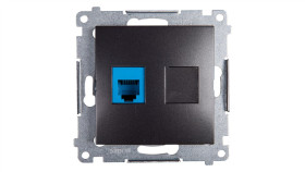 Simon 54 Gniazdo Telefoniczne Pojedyncze Rj12 Antracyt Dt1.01/48