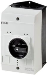 Insulating material housing, rotary handle, (L x W x H) 132 x 100 x 180 mm, black/gray, for PKZ0, 219654