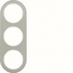 Berker R.classic Ramka potrójna stal szlachetna/biały 10132014