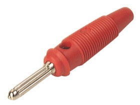 BUELA20 wtyk bananowy na przewód 60V / 16A czerwony