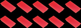 HM2350 01 Magnets, 23x50 mm, red, 10 pieces