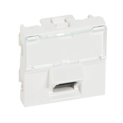 MOSAIC Gniazdo komputerowe pojedyncze RJ45 kat.5e UTP z oznaczeniem białe 076501