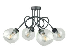 Lampa sufitowa nowoczesna 4xE27 EVIE BLACK