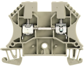 Through terminal block, screw connection, 0.5-6.0 mm², 2 pole, 32 A, 8 kV, gray, 1037800000