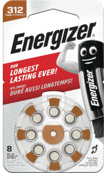 8 x baterie do aparatów słuchowych Energizer 312