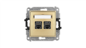 Icon Mechanizm Gniazda Komputerowego Podwójnego 2Xrj45, Kat. 8, Ekranowane,...