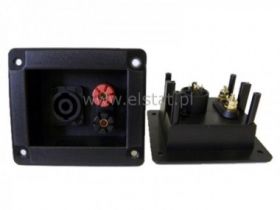 Gniazdo głośnikowe 2x banan + 1x spikon