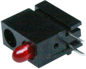Signal light, red, 30 mcd, pitch 2.54 mm, LED number: 1, 1801.2031