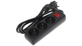 Listwa Zasilająca Pr-1.5M-3G-Sw/B (3 Gniazda) 1.3M