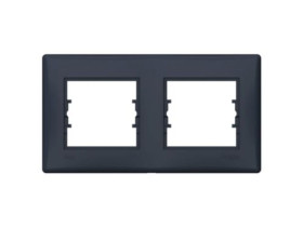 SEDNA Ramka 2 podwójna pozioma IP44 grafitowa SDN5810670 SCHNEIDER ELECTRIC