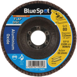 BlueSpot Tools 19694 Sanding Flap Disc 115mm 80 Grit