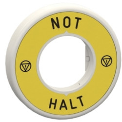 Label, illuminable, 24 VAC/VDC, 60 mm, for emergency stop pushbutton, ZBY9W2B230