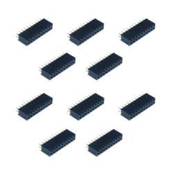 Listwa stykowa 2.54mm prosta 2x10, czarna - 10 szt.