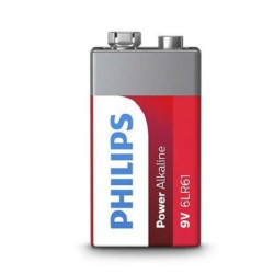 Bateria POWER Alkaline 6LR61 (9V) Philips