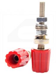 Zacisk laboratoryjny ZACI-9078 czerwony 5mm ABS 40A ZL40/R RoHS