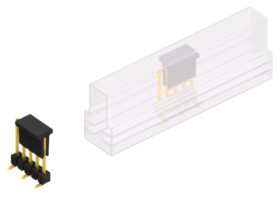 Pin header, 5 pole, pitch 2.54 mm, angled, black, 10047696