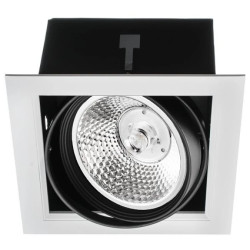 Oprawa wpuszczana AQUA 1 x AR111 biała drapana