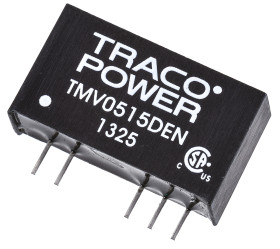 Przetwornica DC-DC, 1W, Uwe 4,5 → 5,5 V DC, Uwy ±15V dc, Iwy ±30mA, TRACOPOWER