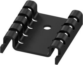 Finger shaped heatsink, (L x W x H) 33 x 27 x 7 mm, 20.2 K/W, black anodized, 10035008