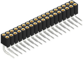 Socket header, 36 pole, pitch 2 mm, angled, 10027770