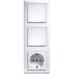 Eltako 30000320 Eltako 3x Frame White Matt For 55x55mm Buttons 1 piece