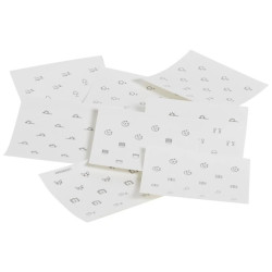CELIANE Arkusze etykiet z piktogramami białe 067698