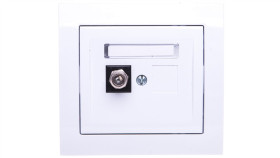 Kier Gniazdo Antenowe Pojedyncze Typu F Białe Gpa-1Wf/00