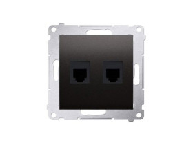 SIMON 54 Gniazdo telefoniczne podwójne 2xRJ12 antracyt DT2.01/48 KONTAKT SIMON