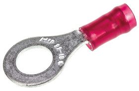 Zacisk oczkowy rozmiar przewodu 1.65mm² Ø , M6 izolowany średnica wew 6.73mm Czerwony TE Connectivity