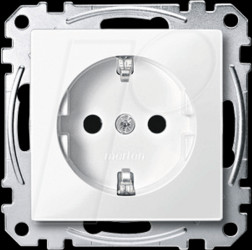 MEG2300-0319 Socket insert - System M, polar white, glossy