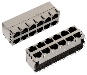 Złącze RJ45, 615096 Złącze RJ45 Żeńskie Do montażu na płytce drukowanej Cat3 Wurth Elektronik Brąz z powłoką niklu