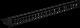 37580.1V2 48 cm (19") RJ45 patch panel, unpopulated, black