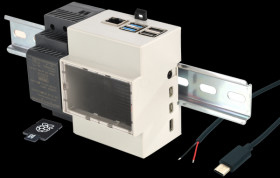 RPI4 BDL 8GB DIN Raspberry Pi 4B 8GB incl. top hat rail case &amp; accessories