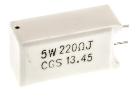 Rezystor 220Ω 5W ±5% ±300ppm/°C TE Connectivity