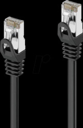 IQ-PC1000-250 Patch cable Cat.6a, S/FTP, black, 25 m