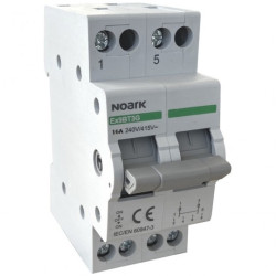 Przełącznik wyboru zasilania Sieć-Agregat 1-0-2 16A instalacyjny 2-modułowy NOARK