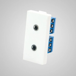 TouchMe Moduł 1/2 gniazdo podwójne słuchawkowe stereo białe TM910W