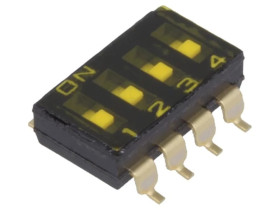 Przełącznik DIP-SWITCH Ilość sekcji 4 ON-OFF 0,025A/24VDC A6S-4102-H