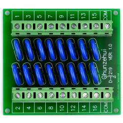 Chunzehui 16 Channels Common 150V SIOV Metal Oxide Varistor Interface Module, Surge Suppressor Protection SPD Board.