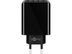 4 portowa ładowarka USB (30W) czarna Goobay