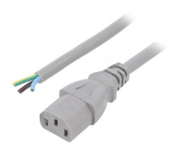 SN31-3/10/1GY Kabel: 3x1mm2, IEC C13 żeński, 1m, 10A, 250V