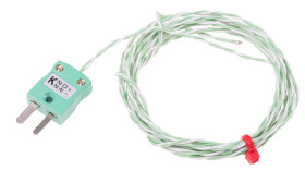Termopara z odsłoniętym złączem K średnica 7/0.2mm długość 2m -75°C do +250°C Wtyk miniaturowy RS PRO