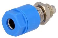 BANAN-GB Gniazdo bananowe na obudowę - niebieskie, 36A