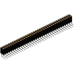 Socket header, 72 pole, pitch 2.54 mm, angled, black, BL 8 72 Z