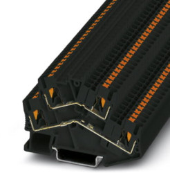 Double level terminal, push-in connection, 0.14-4.0 mm², 4 pole, 22 A, 6 kV, black, 1037087