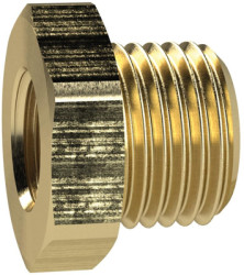 Reducer piece, L 14 mm, 25 bar, brass, for jacks, 134442