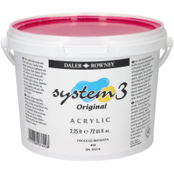 Daler Rowney System 3 Acrylic Paint Process Magenta 2.25L
