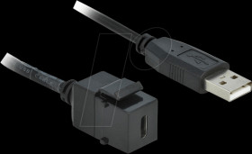 86378 Keystone Module USB 2.0 C female &gt; USB 2.0 A male with cable